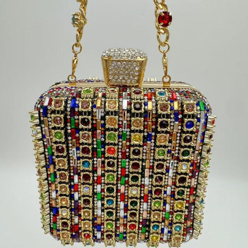 1pc Solid Color Apricot Handheld Evening Bag with Liner | Elegant Party Accessory