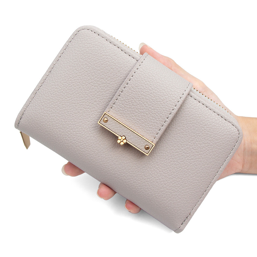 New Women's Short Wallet, Multi-card Position Card Bag, ID Bag, Zipper Change Bag, Clutch Bag.