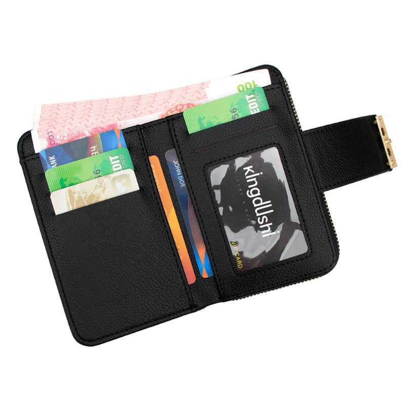New Women's Short Wallet, Multi-card Position Card Bag, ID Bag, Zipper Change Bag, Clutch Bag.