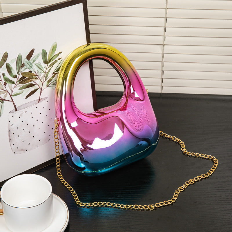 Sparkling Sequin Acrylic Bucket Bag with Snap Closure - PVC Suitable for Parties, Weddings, Night Out - Euro-American Style Evening Clutch, \u002F Fashionable Blinder for Daily Use