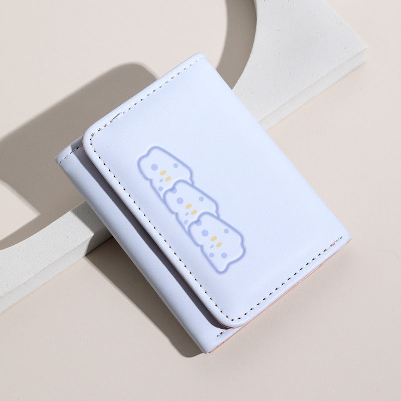 Cheese Cheese Tri-Fold Wallet Suitable for Females & New Students - Large Capacity Retro Vintage Card Holder with Card, Compact for, Travel, Everyday Use, Cute Cartoon Case for, Credit Cards, Cash Storage