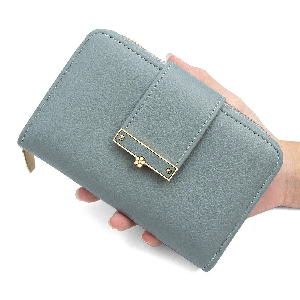 New Women's Short Wallet, Multi-card Position Card Bag, ID Bag, Zipper Change Bag, Clutch Bag.