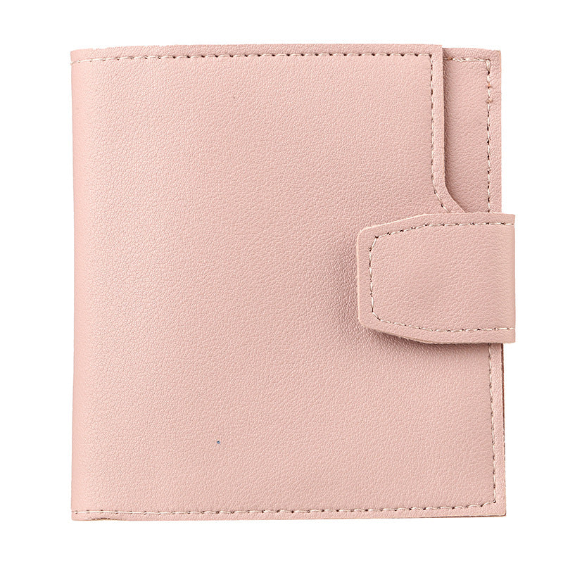 A Compact Women's Purse Inspired by Korean Design, Featuring Multiple Card Slots, Vintage Change Compartments, and a Choice of Colors, Perfect for Students.