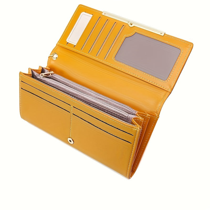 Long Women'S Wallet High-End Korean Version Solid Color 80% Off Wallet Chain Pendant Easy Large Capacity Women'S Clutch