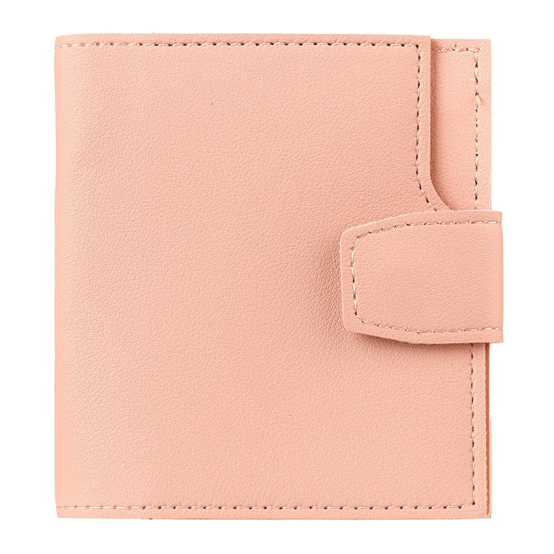 A Compact Women's Purse Inspired by Korean Design, Featuring Multiple Card Slots, Vintage Change Compartments, and a Choice of Colors, Perfect for Students.