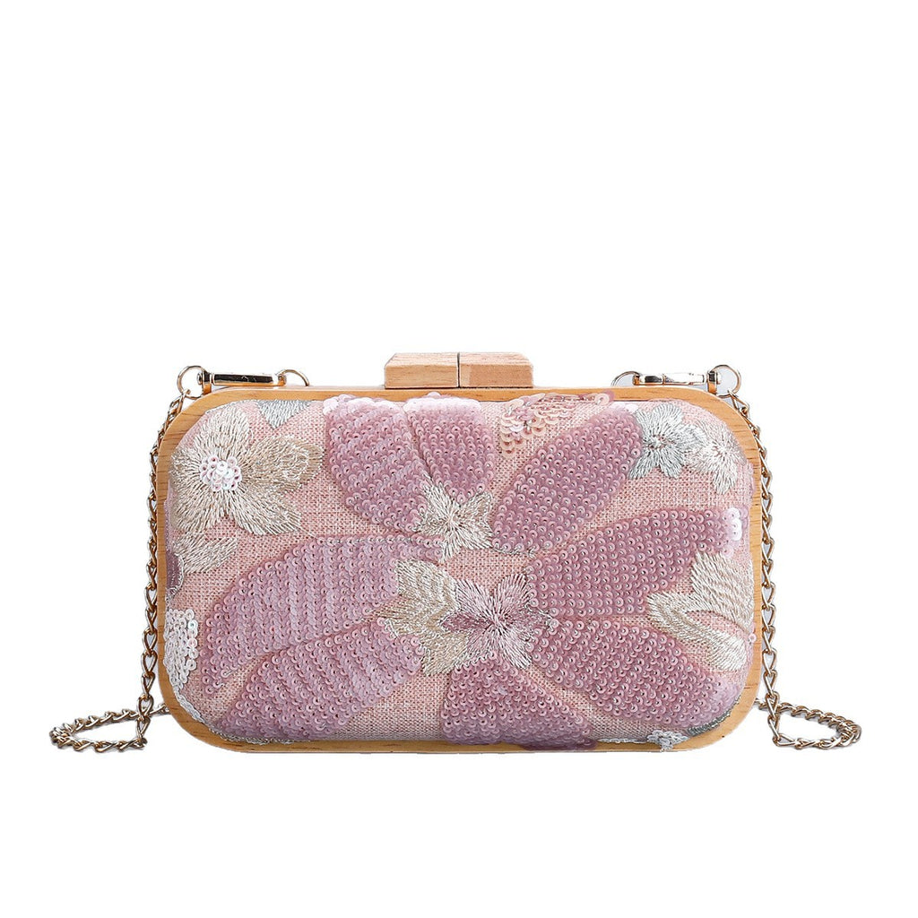2025 Main Promotion Hot-Selling Spring Summer New Embroidered Sequin Evening Clutch Handbag Women'Chain Shoulder Bag
