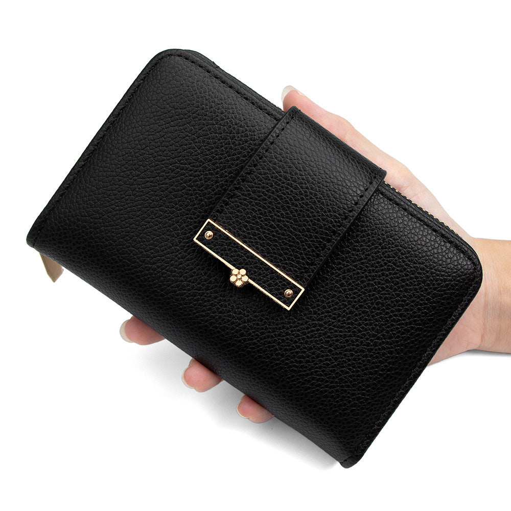 New Women's Short Wallet, Multi-card Position Card Bag, ID Bag, Zipper Change Bag, Clutch Bag.