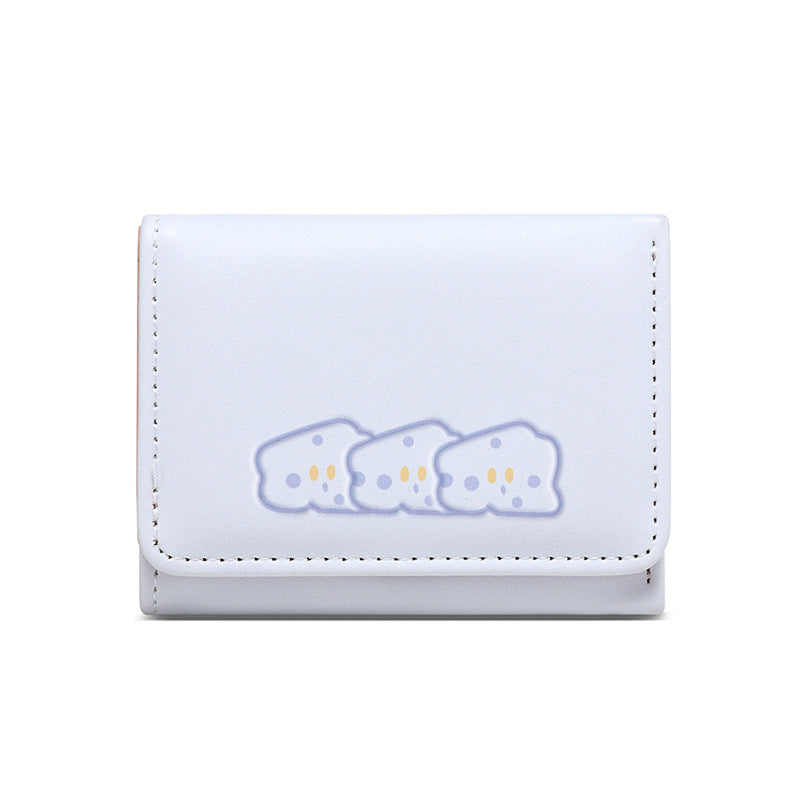 Cheese Cheese Tri-Fold Wallet Suitable for Females & New Students - Large Capacity Retro Vintage Card Holder with Card, Compact for, Travel, Everyday Use, Cute Cartoon Case for, Credit Cards, Cash Storage