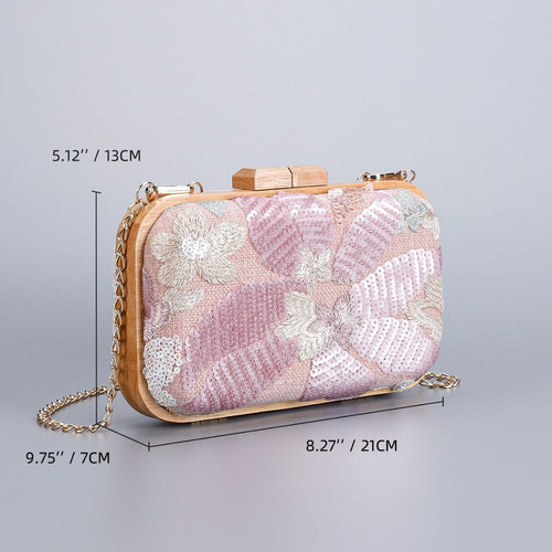 2025 Main Promotion Hot-Selling Spring Summer New Embroidered Sequin Evening Clutch Handbag Women'Chain Shoulder Bag