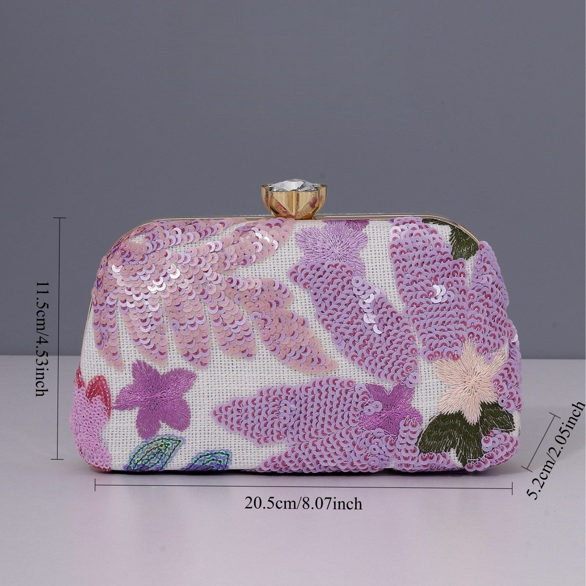 2026 New Handmade Embroidered Sequin Sparkling Evening Clutch Niche Handbag