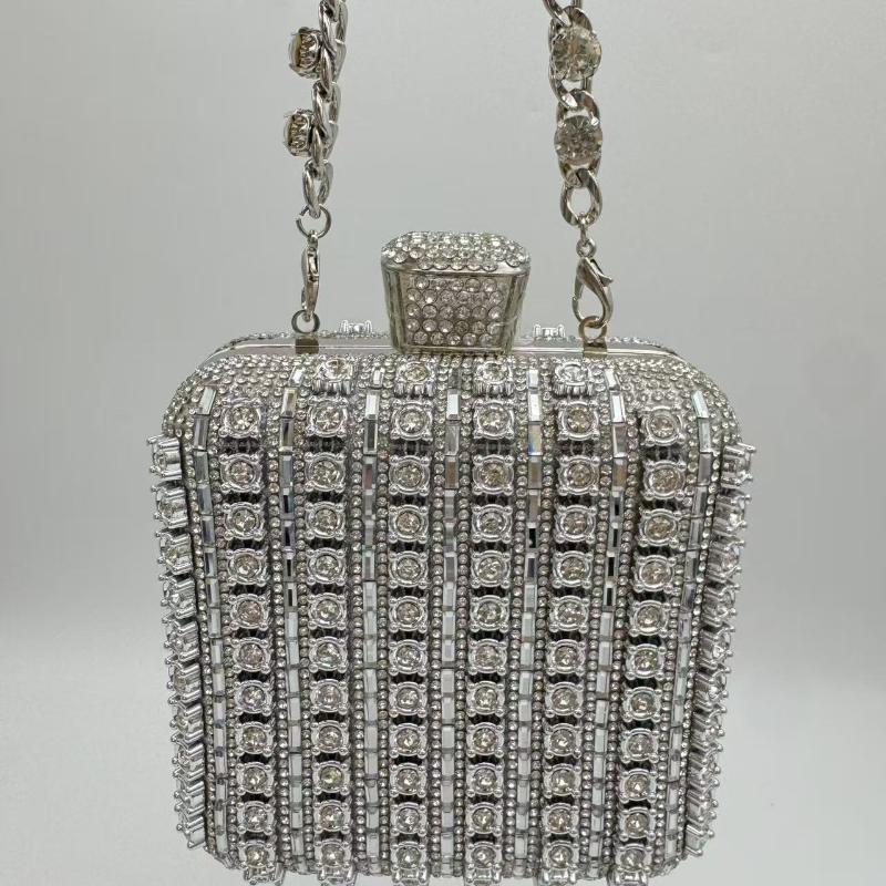 1pc Solid Color Apricot Handheld Evening Bag with Liner | Elegant Party Accessory