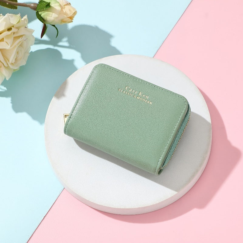 Short Women's Wallet Female Cute Mini Korean Version Female Student Zipper Coin Bag Change Bag Small Card Bag Wholesale