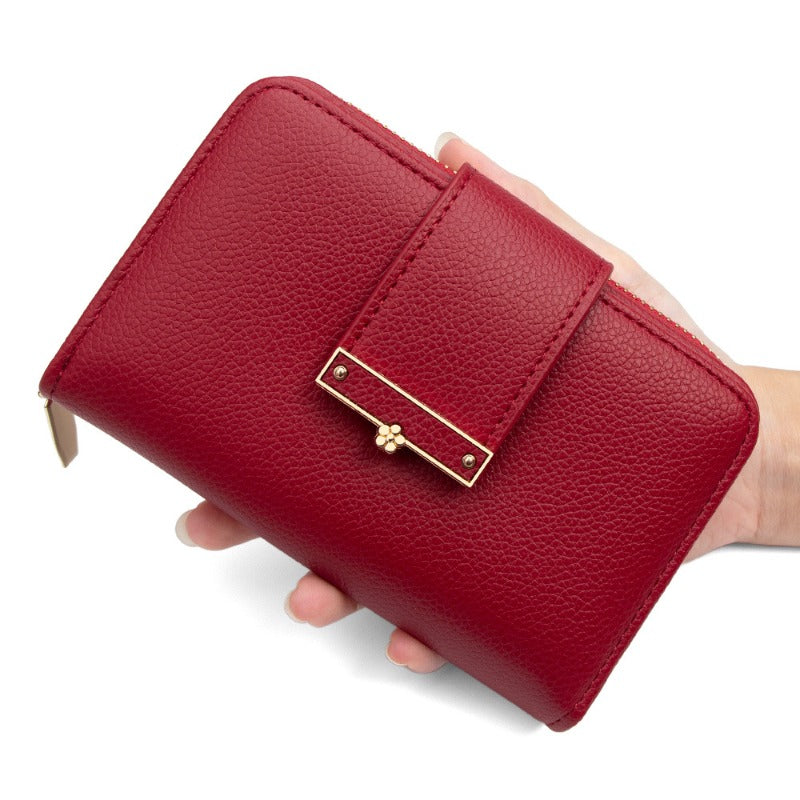 New Women's Short Wallet, Multi-card Position Card Bag, ID Bag, Zipper Change Bag, Clutch Bag.