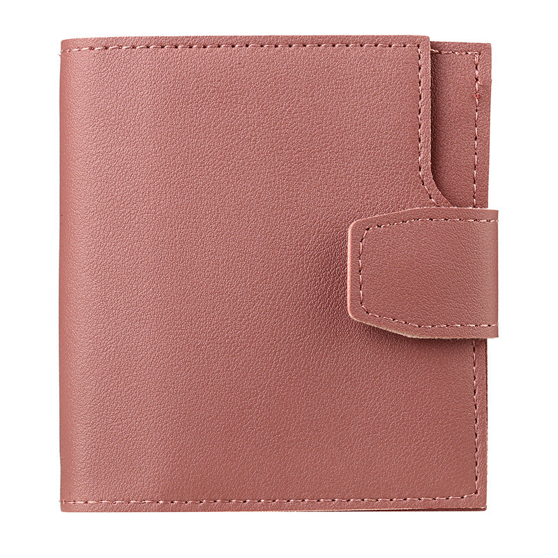 A Compact Women's Purse Inspired by Korean Design, Featuring Multiple Card Slots, Vintage Change Compartments, and a Choice of Colors, Perfect for Students.