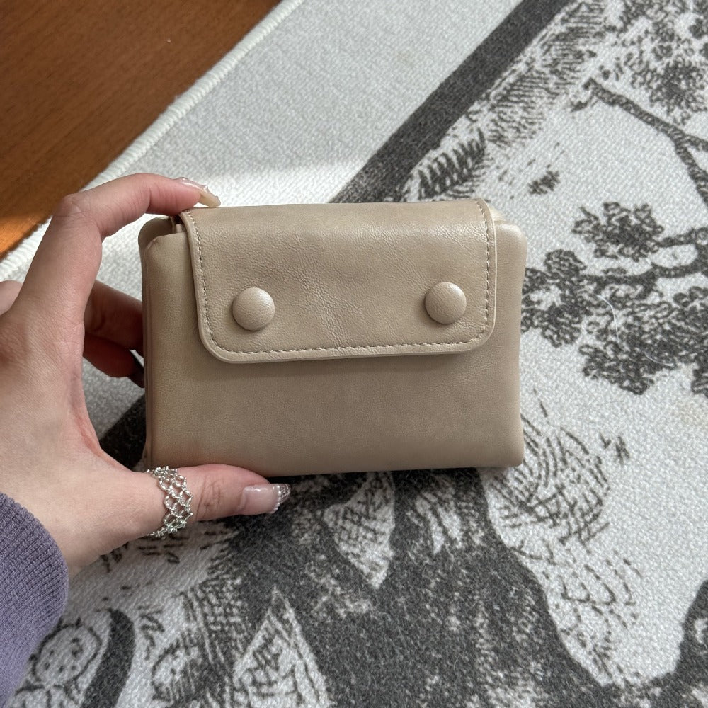 New Korean Version Soft Bag, Small Eye Wallet, Short Wallet, Dark Line Change Bag, Small Women's Bag for Students